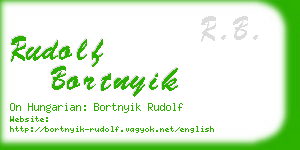 rudolf bortnyik business card